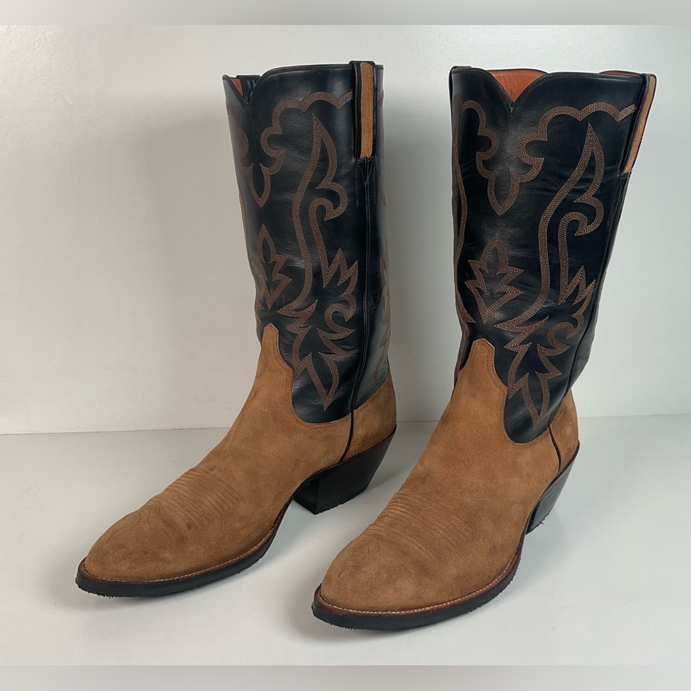 Little’s San Antonio Custom Cowboy Boots | Suede Rough Out | Men’s 11 D